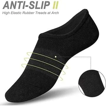 IDEGG No Show Socks Men Athletic Low Cut Short Non Slip Grip
