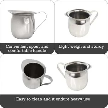 IMUSA USA Bell Creamer: 8 oz Stainless Steel Elegance for Every Table