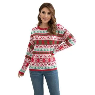 VIISHOW Women’s 2023 Funny Christmas Sweater - Soft & Stylish
