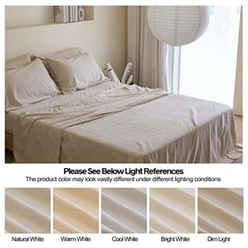 Belgian Linen Sheet Set Soft Bedding King Size