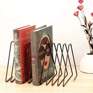 CAXXA Expandable 10 Slot Triangle Bookshelf for Organizing