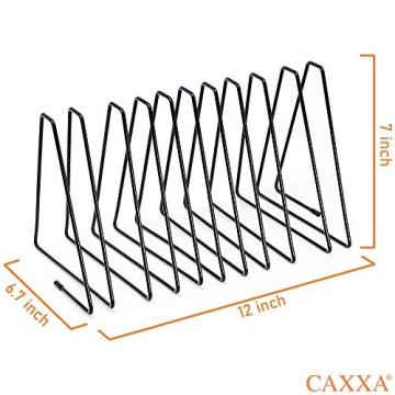 CAXXA Expandable 10 Slot Triangle Bookshelf for Organizing