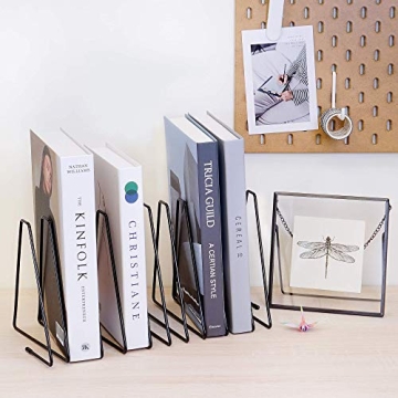 CAXXA Expandable 10 Slot Triangle Bookshelf for Organizing