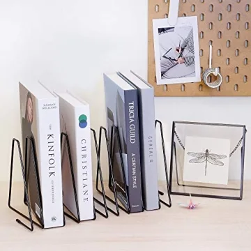 CAXXA Expandable 10 Slot Triangle Bookshelf for Organizing