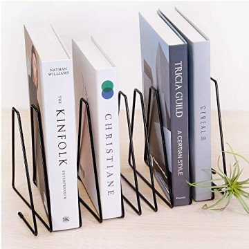 CAXXA Expandable 10 Slot Triangle Bookshelf for Organizing