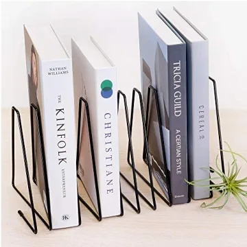 CAXXA Expandable 10 Slot Triangle Bookshelf for Organizing