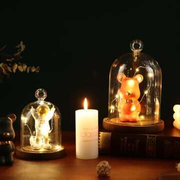 REFSAVER Glass Dome with Wooden Base for Display