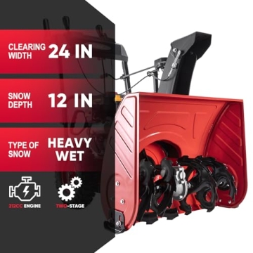 PowerSmart 24-Inch Gas Snow Blower with Electric Start