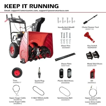 PowerSmart 24-Inch Gas Snow Blower with Electric Start