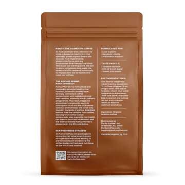 Purity Coffee PROTECT Light-Medium Roast Ground Coffee for Liver Vitality - Organic & Tested - 12oz