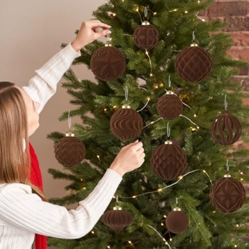 Elegant 30pcs Velvet Christmas Ball Ornaments Set