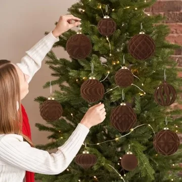 Elegant 30pcs Velvet Christmas Ball Ornaments Set