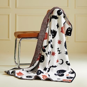Fuzzy Halloween Throw Blanket for Cozy Celebrations