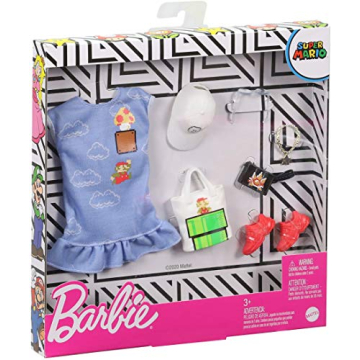 Barbie Super Mario Fashion Pack for Kids - Dress & Accessories