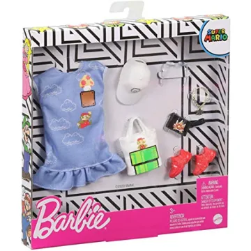 Barbie Super Mario Fashion Pack for Kids - Dress & Accessories