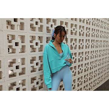 Bandier x Sincerely Jules The Holly Half Zip Sweatshirt