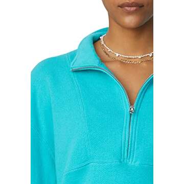 Bandier x Sincerely Jules The Holly Half Zip Sweatshirt