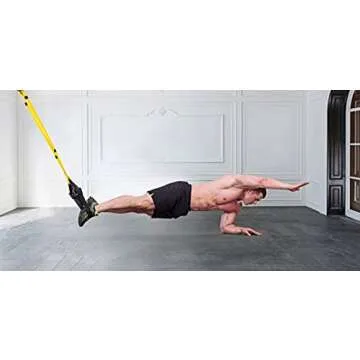 DOHOO Bodyweight Resistance Trainer Kit, Powerlifting Strength Training Straps for Home Gym Outdoor Fitness Training Set