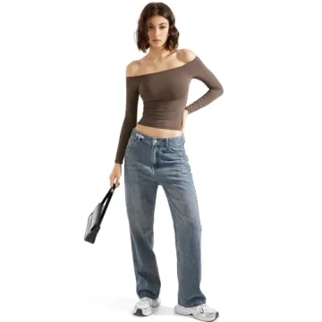 Fashionable Off The Shoulder Fitted Long Sleeve Shirt