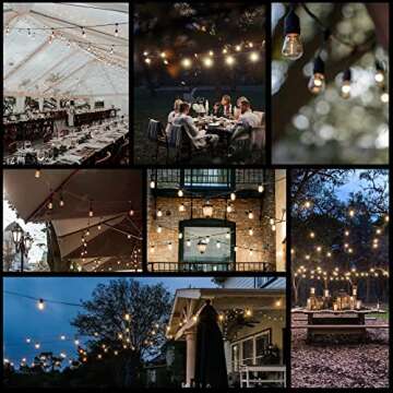 Visther 24-Pack String Light Bulbs, S14 Outdoor Waterproof Replacement Bulb, E26 Base Bulbs, 1W 120V, 2700K Warm White