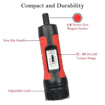 wanlvkang Precision Torque Screwdriver Set 10-65 Inch Pounds