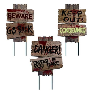 Liecho Halloween Decorations Yard Signs Stakes Props Outdoor Decor Scary Zombie Vampire Graves Suppl...