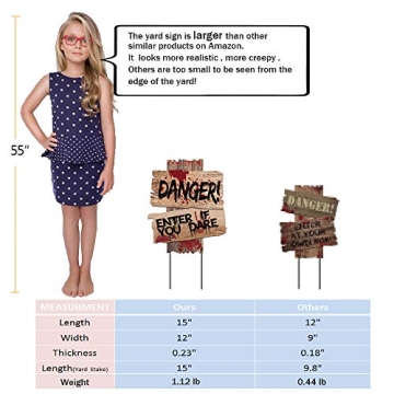 Durable Halloween Yard Signs for Haunted Decor 3 Pack