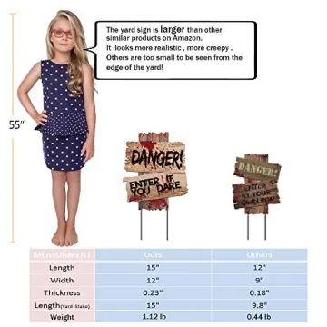 Durable Halloween Yard Signs for Haunted Decor 3 Pack