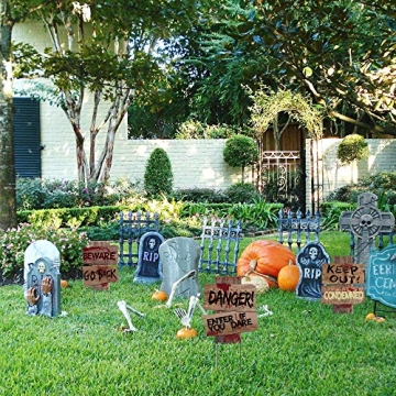 Durable Halloween Yard Signs for Haunted Decor 3 Pack