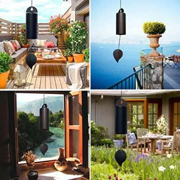 Deep Resonance Serenity Bell Large Wind Chimes for Outside Deep Tone Garden Bells Wind Chimes 528 Hz Low Pitch Wind Bell 30 inch (Large)