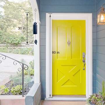 Deep Resonance Serenity Bell Large Wind Chimes for Outside Deep Tone Garden Bells Wind Chimes 528 Hz Low Pitch Wind Bell 30 inch (Large)