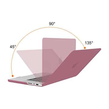 MOSISO Compatible with MacBook Pro 16 inch Case 2025 2024 2023 2022 2021 M4 M3 M2 M1 A3403 A3186 A2991 A2780 A2485 Pro Max, Plastic Hard Shell&Keyboard Cover&Screen Film&Storage Bag, Tea Petal Pink