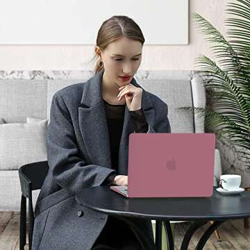 MOSISO Compatible with MacBook Pro 16 inch Case 2025 2024 2023 2022 2021 M4 M3 M2 M1 A3403 A3186 A2991 A2780 A2485 Pro Max, Plastic Hard Shell&Keyboard Cover&Screen Film&Storage Bag, Tea Petal Pink