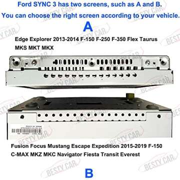 Bestycar Complete SYNC 2 to SYNC 3 Upgrade Kit fits for Ford Lincoln 8 Inch Capacitive Touchscreen SYNC 3 APIM Module USB Interface Module w/Carplay SYNC 3.4 21020 Software Version NA 220 MAP