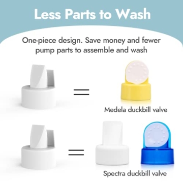 Papablic Duckbill Valves for Breast Pumps - 6 Count