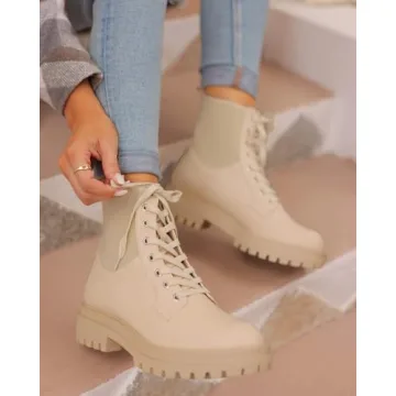 VETASTE Women's Stylish Chunky Block Heel Ankle Boots