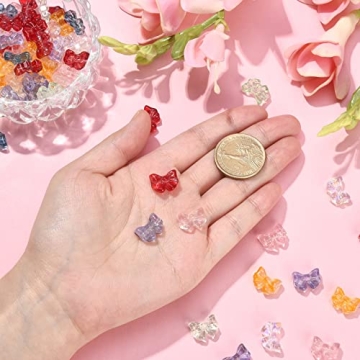 DanLingJewelry 100Pcs Bow Glass Beads for Jewelry Making