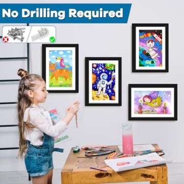 TolleSonne 8 Pack Kids Artwork Frames for Creative Displays