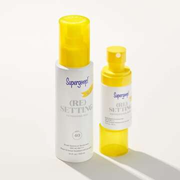 Supergoop! (Re)setting Refreshing Mist, 1 fl oz - SPF 40 PA+++ Facial Mist - Sets Makeup, Refreshes UV Protection & Helps Filter Pollution - Light, Natural Scent