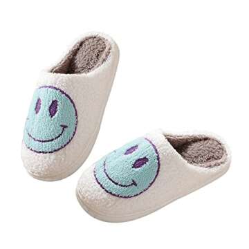Smile Face Slippers - Retro Plush Warm Slip-On for Cozy Comfort