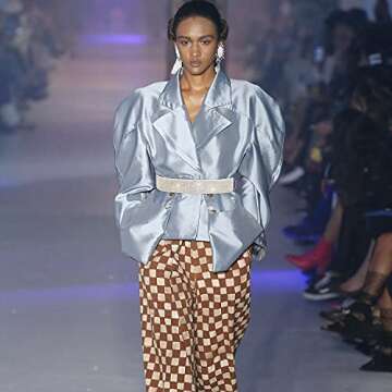 YeeHeen Stretchy Rhinestone Belts Elastic Crystal Waist Belt Bling Wide Cinch Belt for Women Girls 70CM White