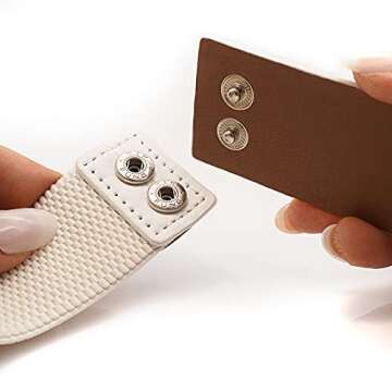 YeeHeen Stretchy Rhinestone Belts Elastic Crystal Waist Belt Bling Wide Cinch Belt for Women Girls 70CM White