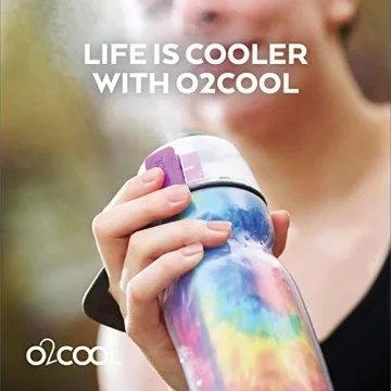O2COOL Mist N' Sip Water Bottle 20 oz Soccer