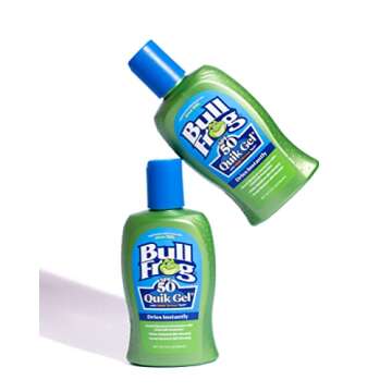 Bullfrog Quik Gel Sunscreen SPF 50 | Oxybenzone & Octinoxate Free | Broad Spectrum Moisturizing UVA/UVB, 5oz, 2 pack