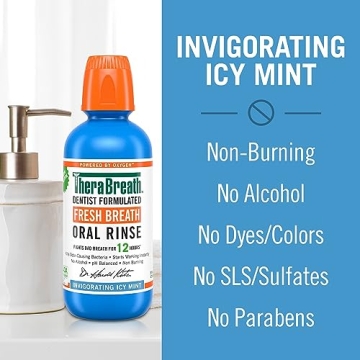 TheraBreath Fresh Breath Mouthwash Alcohol-Free Icy Mint