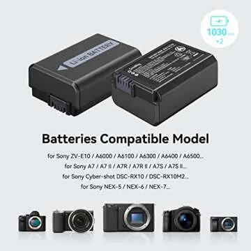SmallRig NP-FW50 Charger Set for Sony Cameras - Dual Slot