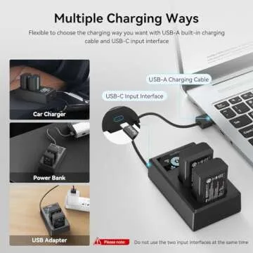 SmallRig NP-FW50 Charger Set for Sony Cameras - Dual Slot