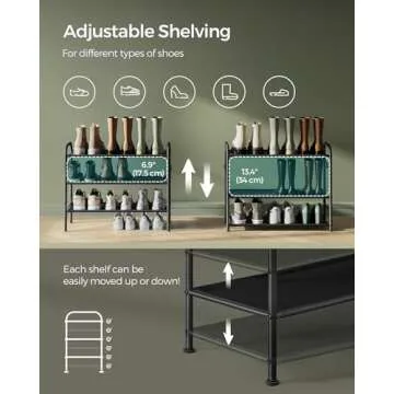 SONGMICS Adjustable Shoe Rack – Organized Style in Any Space