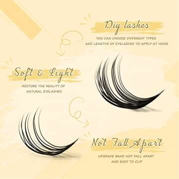 QUEWEL DIY Eyelash Extensions Kit for Easy Home Application