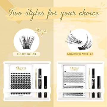 QUEWEL DIY Eyelash Extensions Kit for Easy Home Application